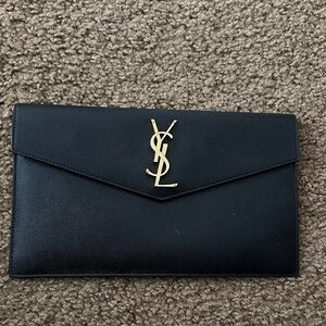 YSL Black Envelope Clutch